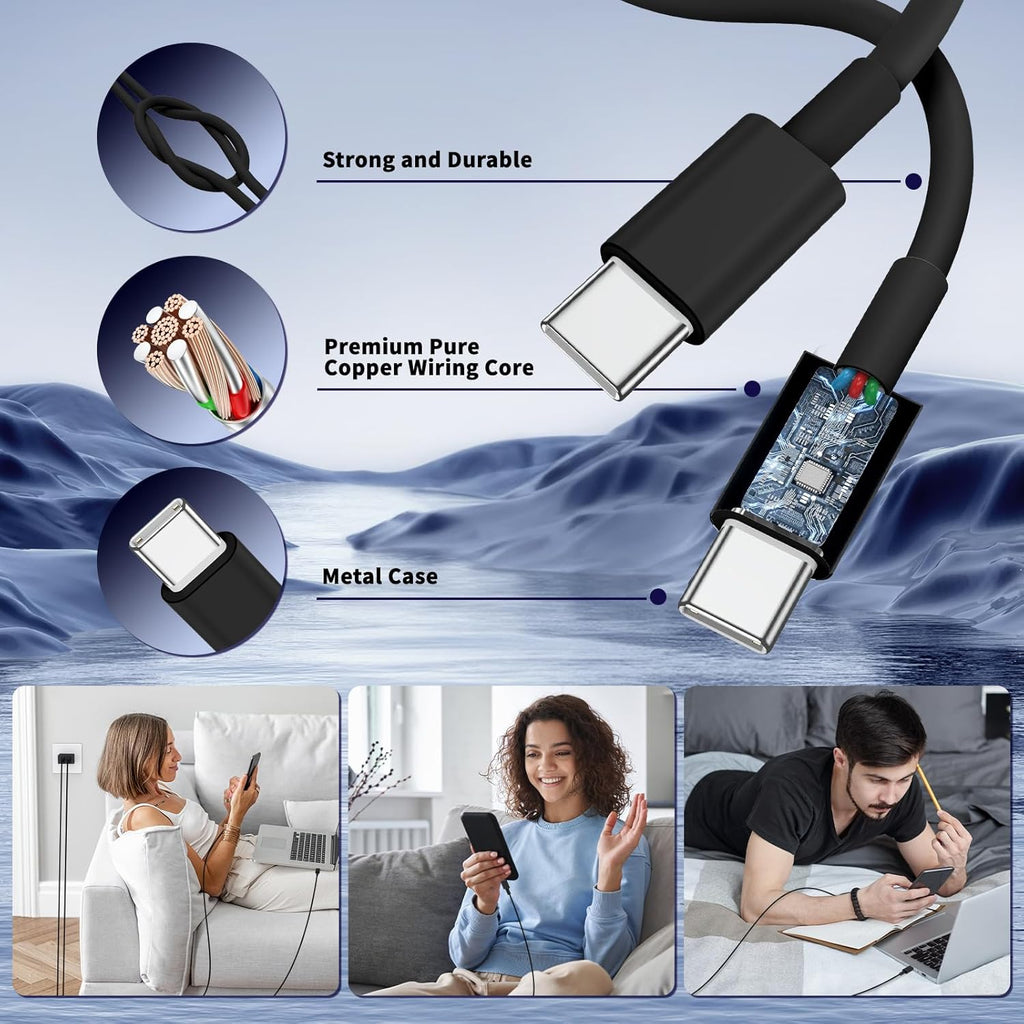 Super Fast Samsung Charger Type C,45W Dual Port USB C Fast Charger | Extra Long 60W 3/6/10/10FT USB C Cable - [2-Pack]Pd Quick Charging 3.0 for Samsung Galaxy S26 S25 Ultra/S24+/S23 Iphone 17 16