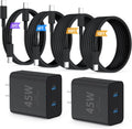 Super Fast Samsung Charger Type C,45W Dual Port USB C Fast Charger | Extra Long 60W 3/6/10/10FT USB C Cable - [2-Pack]Pd Quick Charging 3.0 for Samsung Galaxy S26 S25 Ultra/S24+/S23 Iphone 17 16